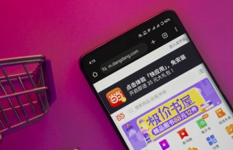 Dhaka, Bangladesh- 23 June 2025: A smartphone displaying the Dangdang.com website with a shopping