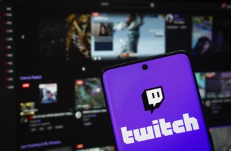 Dhaka, Bangladesh - Twitch 2025: The logo of the Twitch is displayed on a smartphone screen, and