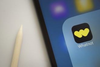 Dhaka, Bangladesh- 18 March 2025: A close up of an iPad screen displaying the Whatnot app