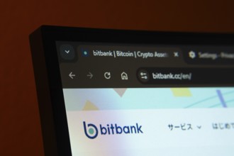 Dhaka, Bangladesh- 02 June 2025: Close-up of a computer screen displaying the bitbank web interface