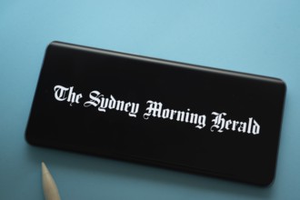Dhaka, Bangladesh - 18 March 2025: The logo of the sydney morning herald is displayed on a