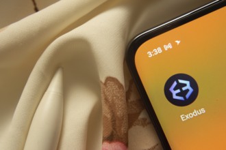 Dhaka, Bangladesh- 07 May 2025: Exodus app icon is seen on smartphone