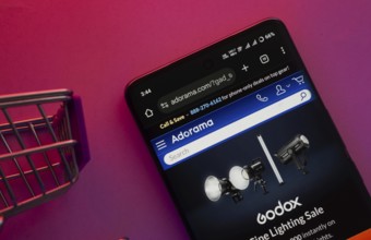 Dhaka, Bangladesh- 23 June 2025: A smartphone displaying the Adorama website with a shopping cart