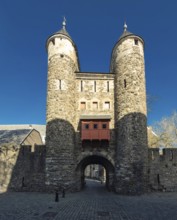 Helpoort city gate, medieval gate of the Maastricht fortification wall, the Netherlands