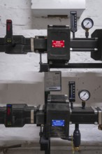 Transfer of district heating in a cellar in Düsseldorf, Germany