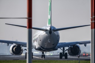 Amsterdam Schiphol Airport, Aalsmeerbaan runway, 18L-36R, aircraft on the runway, Netherlands