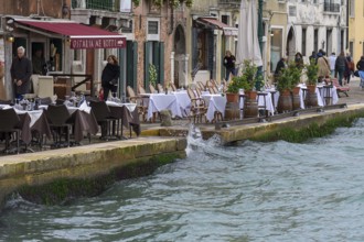 Floods beginning every year on the island of Giudecca, Venice, Venice, Italy