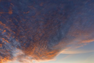 Red evening clouds, Bavaria, Germany