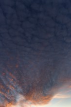 Red evening clouds, Bavaria, Germany