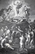 The Transfiguration of Christ on Mount Tabor, authentic, digitally restored reproduction from a