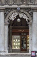 Jewelry shop in the arcades on St. Mark's Square, Venice, Veneto, Italy