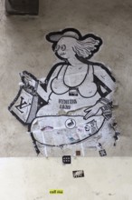 Graffiti on a house wall, Venice, Veneto, Italy