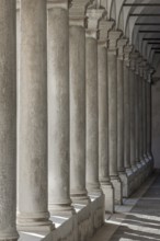 Columns from the cloister of the church of San Giorgio Maggiore, Venice, Veneto, Italy