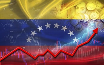 Venezuela economic growth on financial graph. Venezuela financial growth on market graph