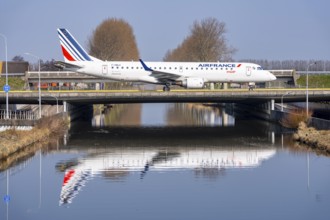 Taxiway bridge over a canal near Hoofddorp, on the Polderbaan, a runway in the west of Amsterdam