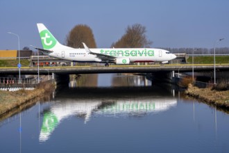 Taxiway bridge over a canal near Hoofddorp, on the Polderbaan, a runway in the west of Amsterdam