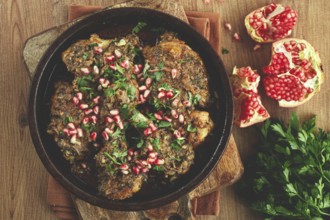 Guruli, Georgian chicken, with walnuts, stewed in wine and spices, Gurian chicken, homemade, no