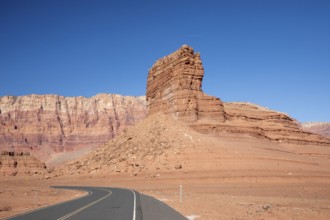 Lee's Ferry, Arizona - A rock formation along the highway on the road to Lee's Ferry on the