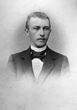 Konrad Adenauer as a student 1896. Portrait. Konrad Adenauer was the first Federal Chancellor of