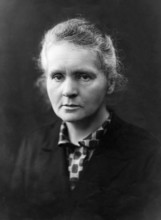 Marie Curie, portrait, around 1920. Marie Curie was a chemist and physicist of Polish descent. She