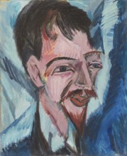 Alfred Döblin, psychiatrist and writer, is considered an important Expressionist writer, portrait