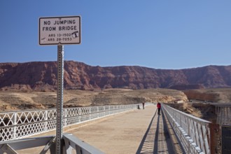 Marble Canyon, Arizona - The historic Navajo Bridge, now a pedestrian bridge, over the Colorado