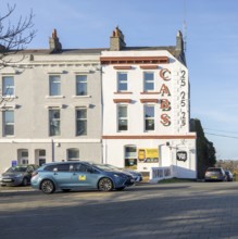 Tower Cabs taxi booking office, North Road east, Plymouth, Devon, England, UK