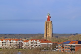 15th century lighthouse Hoog / Zuiderhoofd / Hoge Licht in the town Westkapelle, Veere, Walcheren