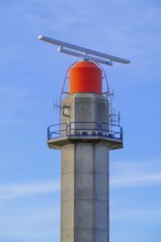 Marine rotating radar antenna on the sea search and rescue lifeboat station at Westkapelle, Veere,