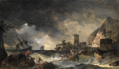 Claude Joseph Vernet (14 August 1714 - 3 December 1789), French painter, here his work, Storm,
