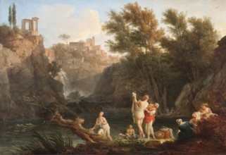 Claude Joseph Vernet (14 August 1714 - 3 December 1789), French painter, here his work, The four
