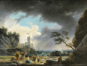 Claude Joseph Vernet (14 August 1714 - 3 December 1789), French painter, here his work, A Storm