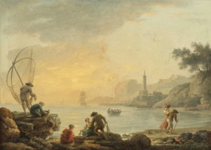 Claude Joseph Vernet (14 August 1714 - 3 December 1789), French painter, here his work, Sunrise