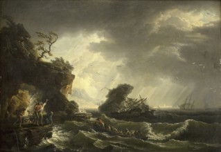 Claude Joseph Vernet (14 August 1714 - 3 December 1789), French painter, here his work, A Shipwreck