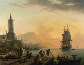 Claude Joseph Vernet (14 August 1714 - 3 December 1789), French painter, here his work, A Calm at a