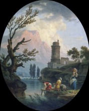 Claude Joseph Vernet (14 August 1714 - 3 December 1789), French painter, here his work, Paysage