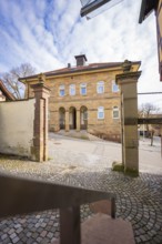 Single historic building with open gate and paved courtyard, Ötisheim, Enzkreis, Germany