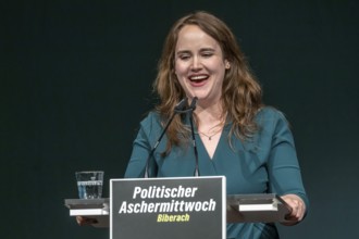 Ricarda Lang. Political Ash Wednesday of the Green Party in Biberach. Biberach, Baden-Württemberg,