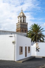 Iglesia de Nuestra Señora de Guadalupe church with church tower, Teguise, Lanzarote, Canary