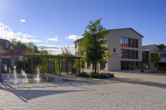 Rathausplatz, Sulzberg, Oberallgäu, Swabia, Bavaria, Germany