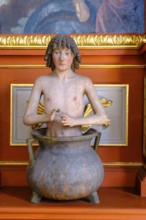 St. Vitus, in an oil boiler, church of St. Cosmas and Damian, Waltenhofen, Oberallgäu, Swabia,