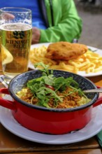 Kässpatzn, Food, Klosterwirt, Höglwörth, Höglwörther See, Rupertiwinkl, Upper Bavaria, Bavaria,