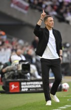 Coach coach Daniel farmer VfL Wolfsburg gesture on the sidelines soccer Bundesliga, MHPArena, MHP
