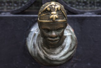Head of an oriental as a doorknob, Venice, Veneto, Italy