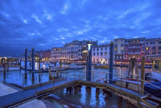 Grand Canal in the evening, Venice, Veneto, Italy