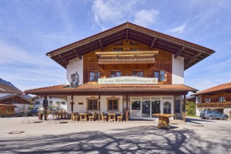 Gasthof und Metzgerei Hirschbichler, commercial building, alpine buildings, building material wood,