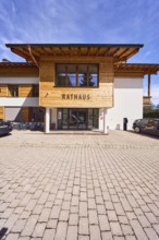 Town Hall, commercial buildings, alpine buildings, modern architecture, wood construction material,