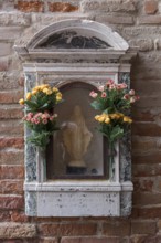 Adoration of Mary at a residential building, Venice, Veneto, Italy