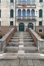 Private access bridge to a palace, Venice, Veneto, Italy