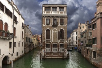 Historic Palazzo Tetta surrounded by canals, Venice, Veneto, Italy
